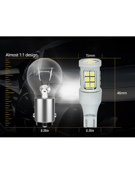 Lampada Led T15 W16W Canbus 12V 24V 12W No Polarita 900 Lumen 360 Gradi