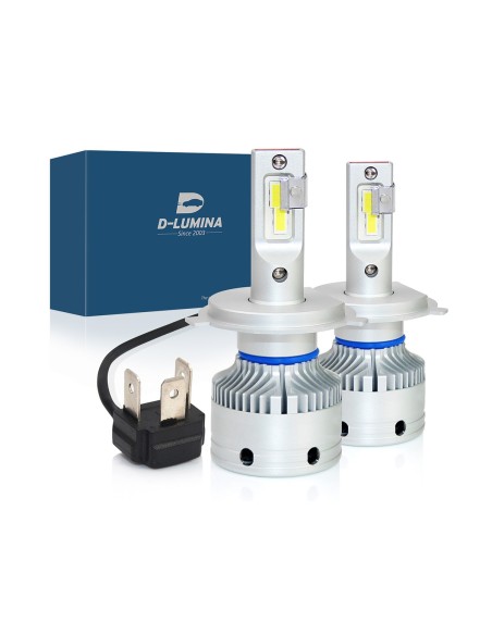 Kit Full Led H4 12V 50W 8000 Lumen Canbus All In One IP65 Dissipazione a Ventola