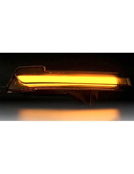 Kit Freccia Led Specchietto Retrovisore Dinamico Sequenziale Ford Mustang 2015 Lente Fume Arancione