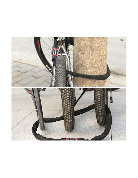 Catena Con Lucchetto A Combinazione 4 Cifre 100cm Per Moto Scooter Bicicletta Monopattino