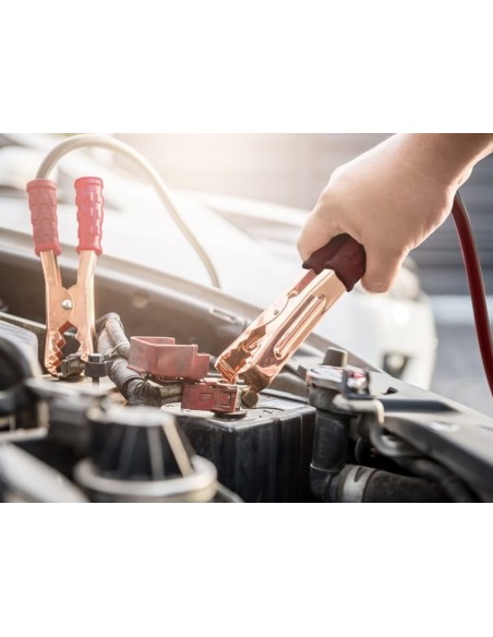 Kit Cavi Per Avviamento Batteria 800 Ampere Per Soccorso Emergenza Auto Moto Sezione Rame 10mmq 2,5 Metri