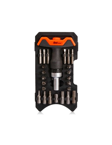 Kit Cacciavite a Cricchetto Da 24 Pezzi Con Forma T Insert e Mini Punte CR-V
