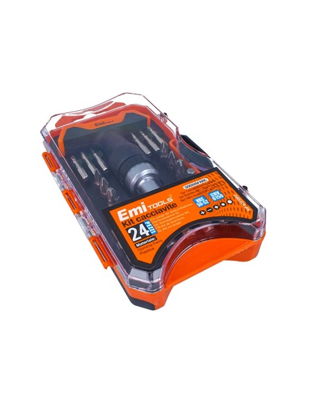 Kit Cacciavite a Cricchetto Da 24 Pezzi Con Forma T Insert e Mini Punte CR-V