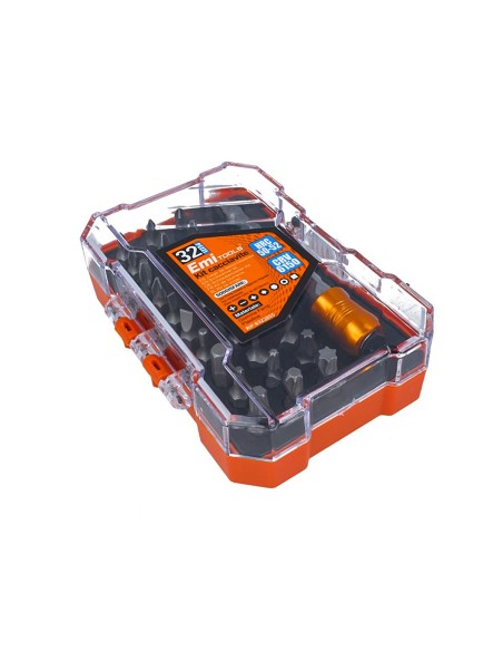 Kit Punte Cacciavite CR-V Da 32 Pezzi Con Portainserti Magnetico a Sgancio Rapido