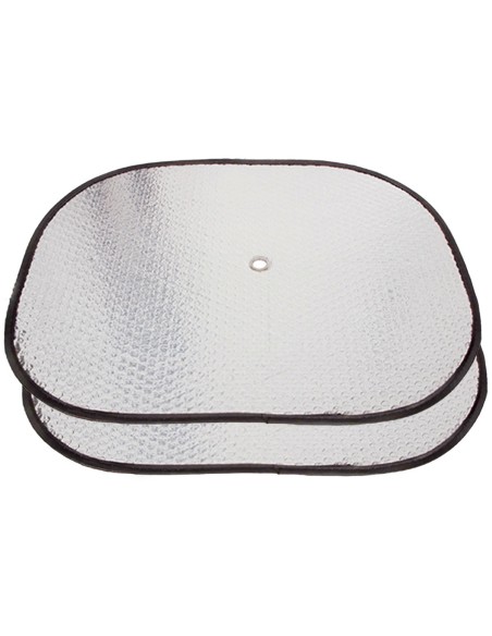 2 Pezzi Tendina Parasole Laterale Auto Materiale PE + Film Di Alluminio 44X38cm Argento