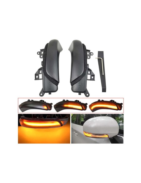 Kit Freccia Led Specchietto Retrovisore Dinamico Sequenziale Toyota IQ EQ Prius Camary OEM 81740-30130 81740-30140