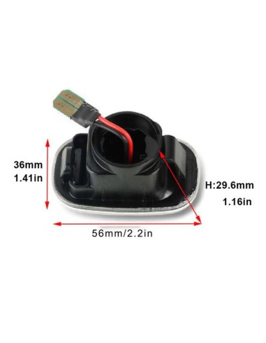 Kit Freccia Laterale a Led Side Marker Dinamica Lente Fume Toyota Hilux LN140 LN150 LN160 LN170 81730-YZB01-4