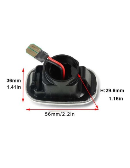Kit Freccia Laterale a Led Side Marker Dinamica Lente Fume Toyota Hilux LN140 LN150 LN160 LN170 81730-YZB01-4