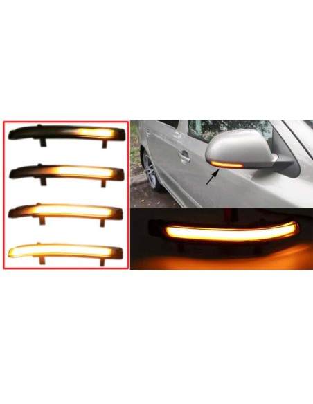 Kit Freccia Led Specchietto Retrovisore Dinamico Sequenziale Skoda Octavia 1Z3 1Z5 Superb 3T4 3T5