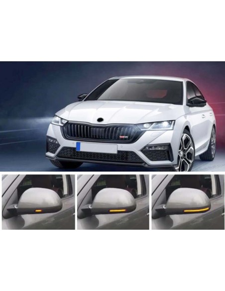 Kit Freccia Led Specchietto Retrovisore Dinamico Sequenziale Skoda Octavia 1Z3 1Z5 Superb 3T4 3T5