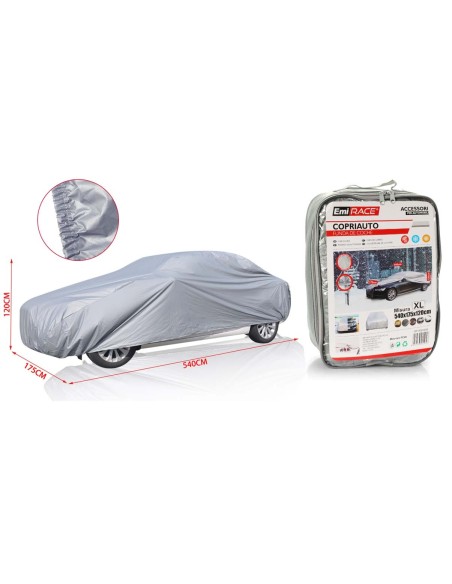 Telo Copriauto da Esterno Per Berline Misura XL 540X175X120cm Impermeabile Antigraffio Resistente