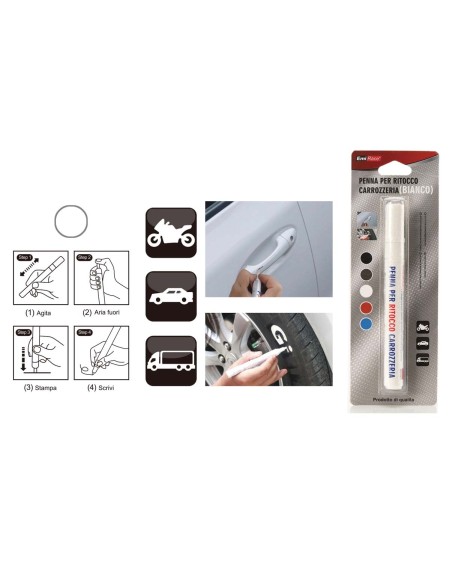Penna Ritocco Carrozzeria Bianco Cancella Graffi Leggeri