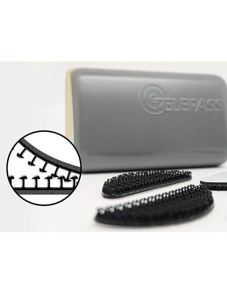 2 Pezzi Adesivi Nero per Fissaggio Telepass 48X18mm
