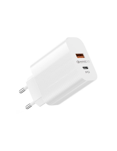 Caricatore USB QC3.0 e USB C PD 18W Caricabatterie 2 In 1 Ricarica Veloce