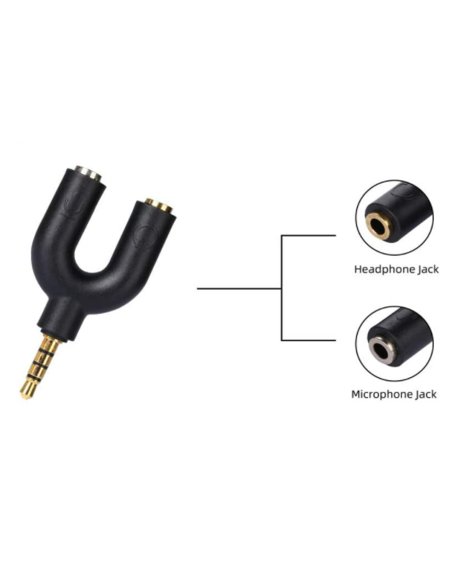 Sdoppiatore Splitter Audio 3.5mm Cuffia Microfono Adattatore Convertitore