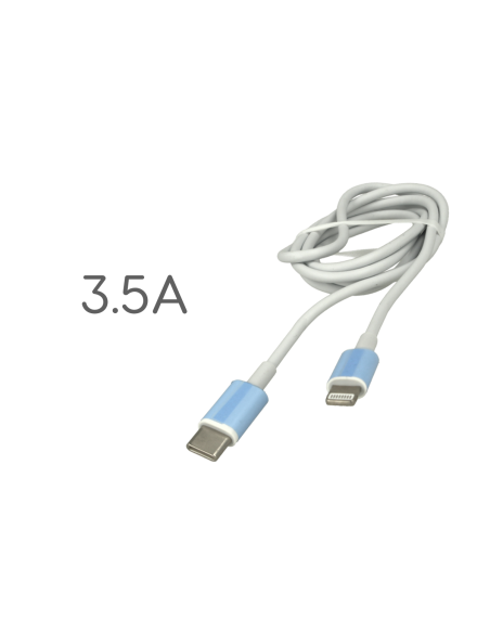 Cavo USB C Lightning Ricarica Veloce 3,5A Bianco 1 Metro