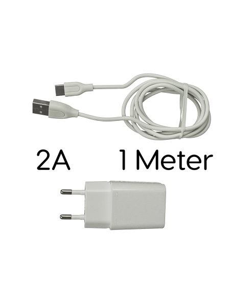 Caricabatterie Con Cavo USB C 5V 2A Ricarica Veloce Per Smartphone Android
