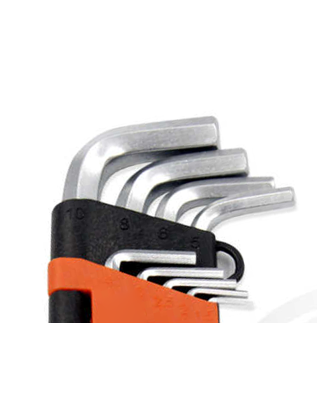 9 Chiavi Esagonali a Brugola 1,5mm-10mm Taglio Medio Lunghezza Da 77mm Fino 172mm