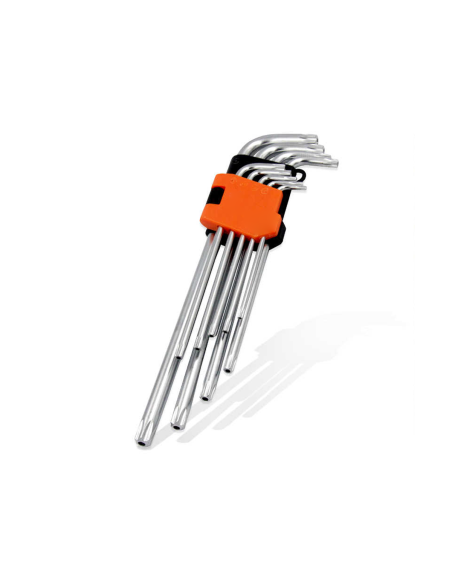 9 Chiavi Torx a Brugola T10-T50 Taglio Grande Lunghezza Da 88mm Fino 222mm