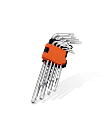 9 Chiavi Torx a Brugola T10-T50 Taglio Medio Lunghezza Da 76mm Fino 168mm