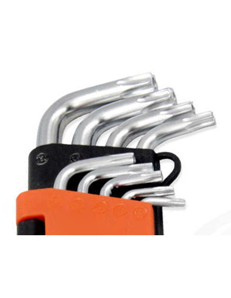 9 Chiavi Torx a Brugola T10-T50 Taglio Medio Lunghezza Da 76mm Fino 168mm