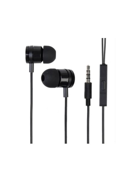Auricolari con Filo Jack 3,5mm Cuffia Con Microfono Cavo 1,2M Nero