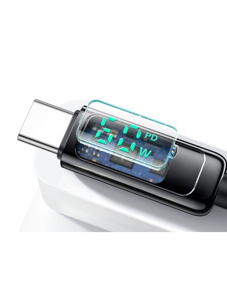 Cavo USB C USB C PD QC3.0 60W 20V 3A 1M Con Display Indicatore di Potenza