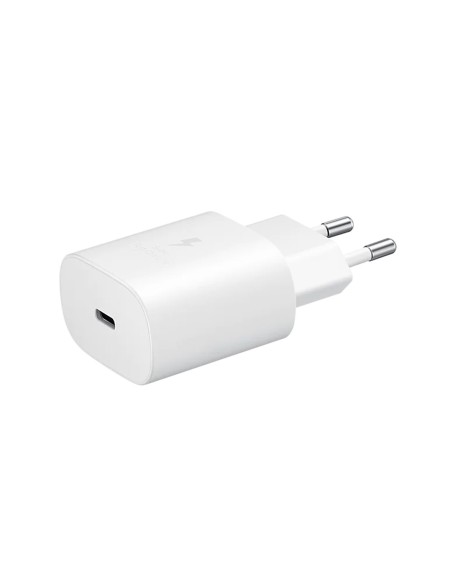 Caricatore USB C 25W Bianco Caricabatterie PD Ricarica Ultra Rapida 5V 3A 9V 2,77A