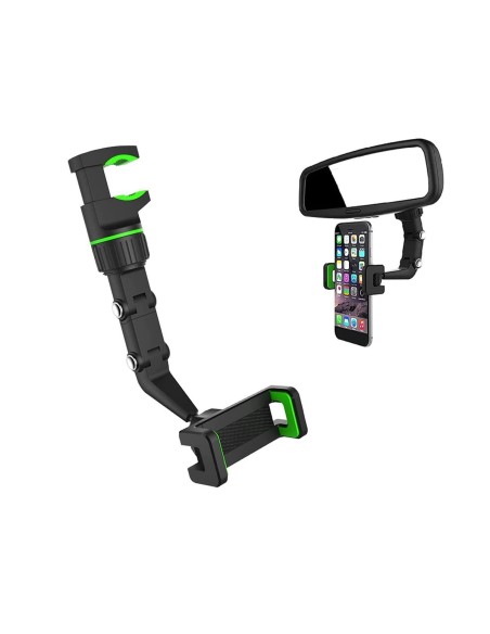 Porta Cellulare Specchietto Retrovisore da Auto Supporto Smartphone Mono Gancio
