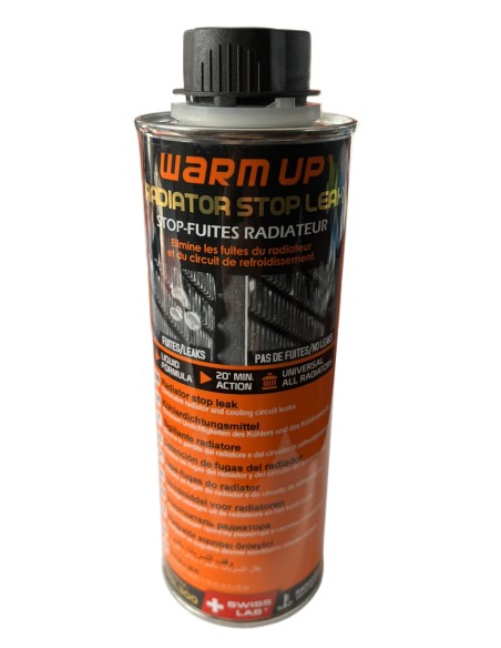 WARM UP Radiator Stop Leak Anti Fughe Sigillante Radiatori a Base Polimeri Attivi Applicazione Curativa e Preventiva 300ml