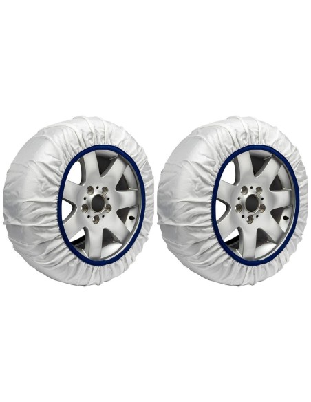 Calze Da Neve per Auto Omologate EN 16662-1 Modello Bianco Standard Misura L