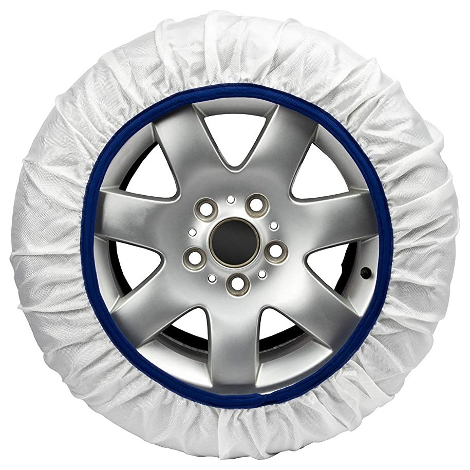 Calze Da Neve per Auto Omologate EN 16662-1 Modello Bianco Standard Misura  M