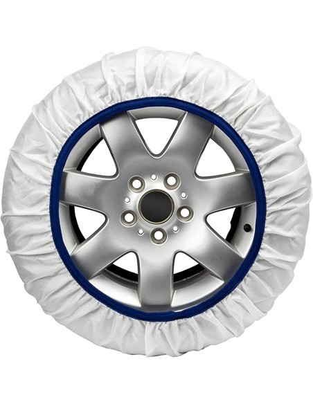 Calze Da Neve per Auto Omologate EN 16662-1 Modello Bianco Standard Misura M