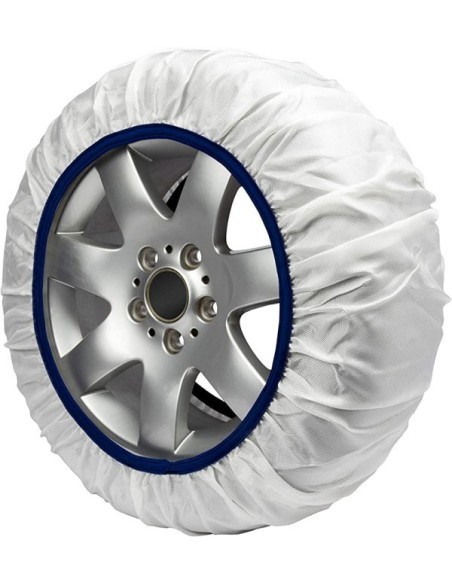 Calze Da Neve per Auto Omologate EN 16662-1 Modello Bianco Standard Misura S