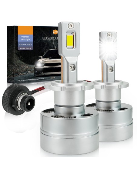 Kit Full Led Premium D2S D2R 80W 6000K 12000 Lumen 100% Canbus Piu Luminoso