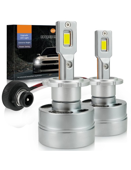 Kit Full Led Premium D2S D2R 80W 6000K 12000 Lumen 100% Canbus Piu Luminoso