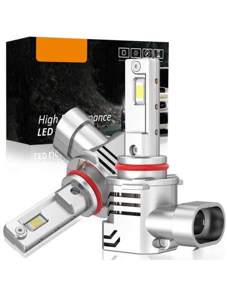 Kit Full Led Compatto HB3 HB4 12V 45W 8000 Lumen Canbus All In One IP65 Dissipazione a Ventola