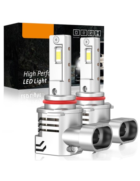 Kit Full Led Compatto HB3 HB4 12V 45W 8000 Lumen Canbus All In One IP65 Dissipazione a Ventola