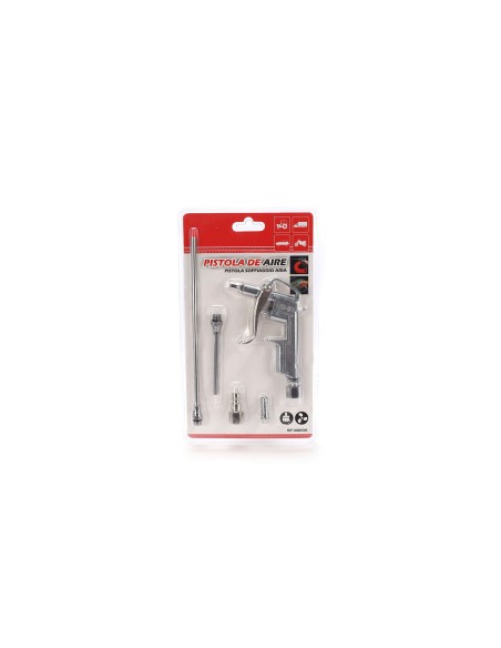 Set Pistola in Metallo per Aria Compressa con Ugelli
