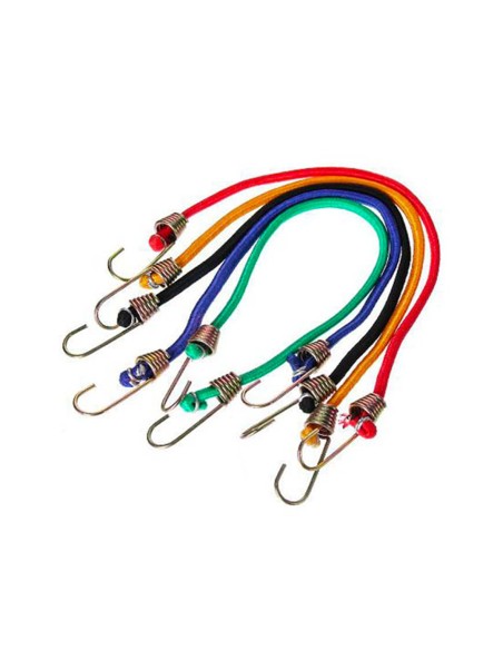 8 pcs Corde Elastiche con Ganci D4mm x 30cm Colorate