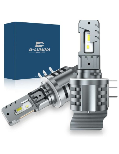 Kit Full Led Ultra Mini H15 130W 12V 24V 6000K 13000 Lumen IP67 100% Canbus Piu Luminoso