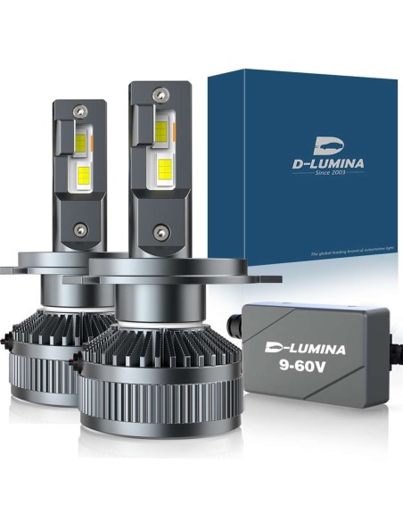 Kit Full Led Ultra Mini H4 130W 12V 24V 6000K 13000 Lumen IP67 100% Canbus Piu Luminoso