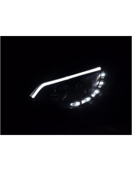 Faro diurno Luci di marcia diurna a LED Opel Corsa D dal 2011 nero per veicoli con guida a destra