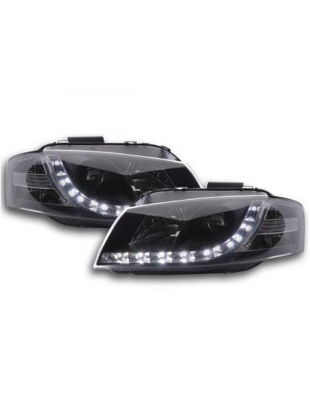 Daylight faro LED DRL look Audi A3 tipo 8P 03-07 nero