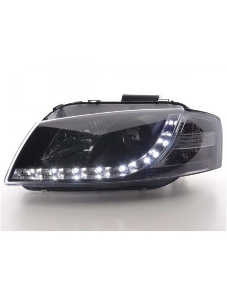 Daylight faro LED DRL look Audi A3 tipo 8P 03-07 nero