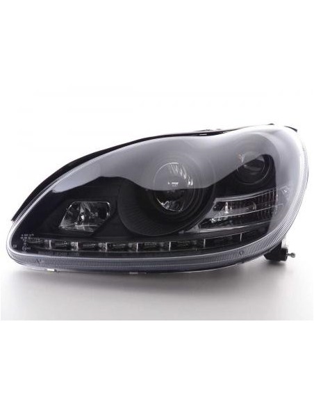 Daylight faro LED DRL look Mercedes Classe S W220 02-05 nero