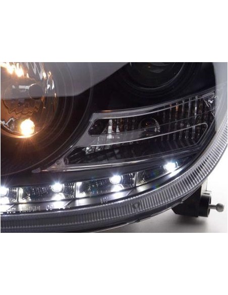 Daylight faro LED DRL look Mercedes Classe S W220 02-05 nero