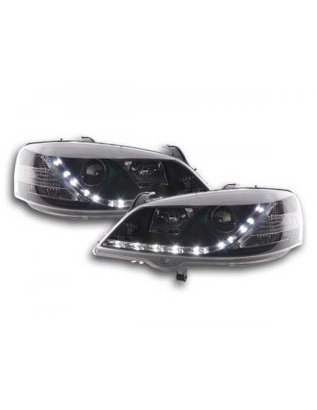 Daylight faro LED DRL look Opel Astra G 98-03 nero
