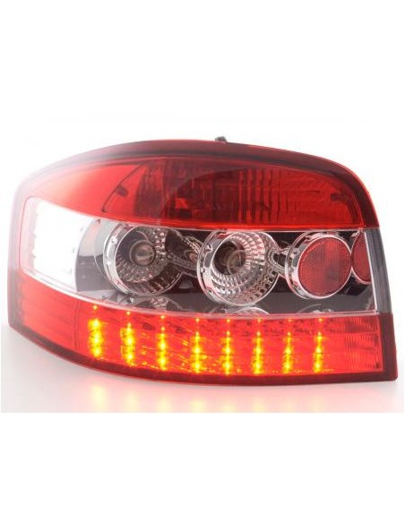 Fanali posteriori a LED set Audi A3 tipo 8P 03-05 trasparente / rosso
