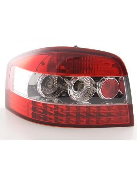 Fanali posteriori a LED set Audi A3 tipo 8P 03-05 trasparente / rosso